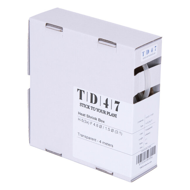 TD47 Krimpkous Box H-5(3x)-F 4.8Ø / 1.5Ø 4m - Transparant