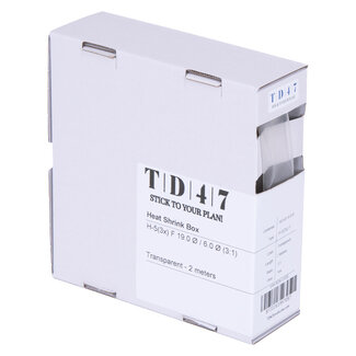 TD47 Products® TD47 Schrumpfschlauchbox H-5(3x)-F 19.0Ø / 6.0Ø 2m - Transparent