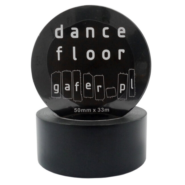 Gafer.pl PVC-Tanzbodenband 50mm x 33m Schwarz