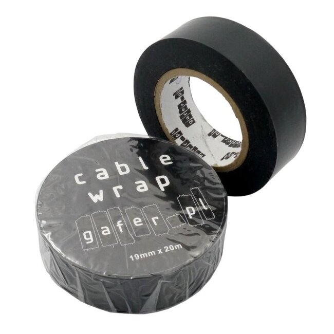 Gafer.pl PVC-Isolierband Kabelwickel 19mm x 20m Schwarz