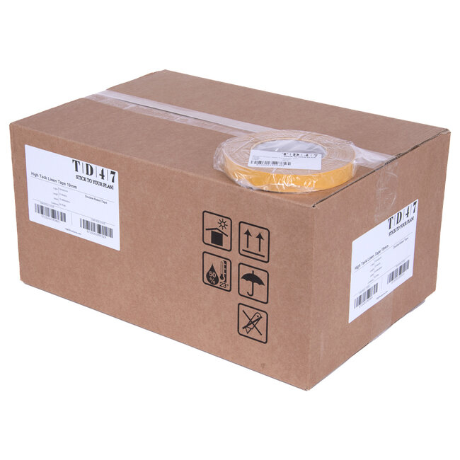 TD47 High Tack Doppelseitiges Klebeband Leinen 19mm x 25m (Box 60 Stück)