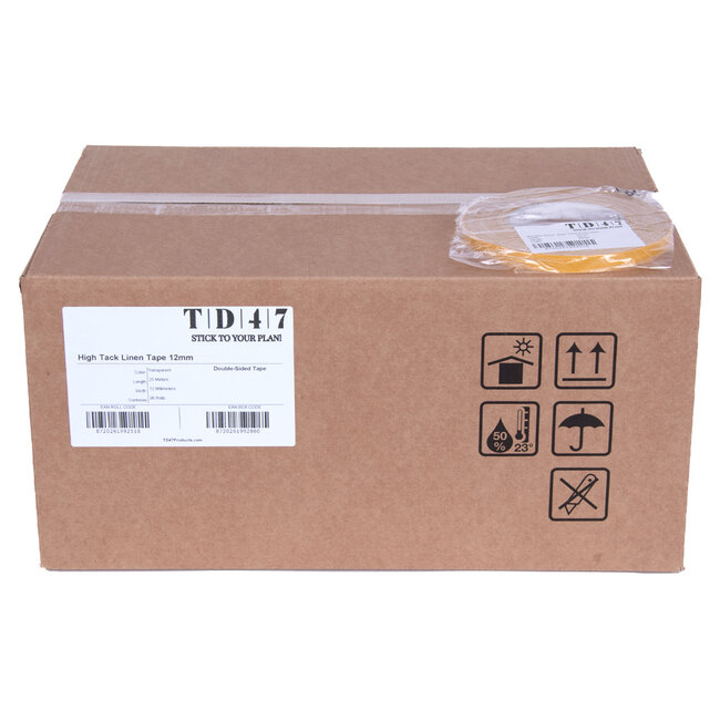 TD47 Ruban de linge à double face double face 12mm x 25m (96 pièces)