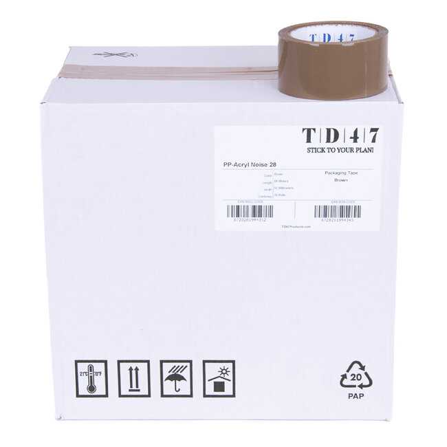 TD47 Verpackungsbandrauschen Noise 50mm x 66m Braun (Box 36 Rollen)
