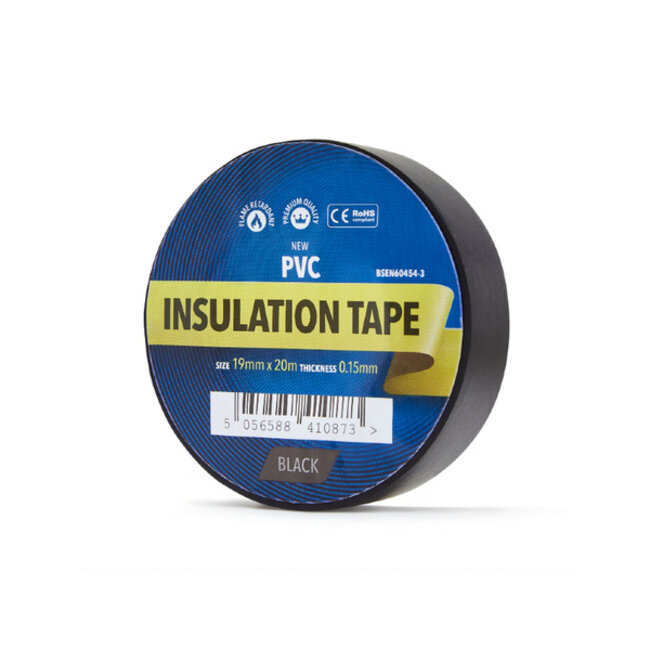 YellowBand Premium PVC Isolatietape 19mm x 20m Zwart