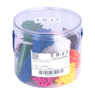 TD47 Products® Travaux de câble TD47 en avantage Box 900 pièces 2.5 x 100mm