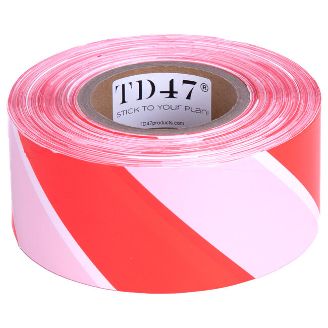 Ruban de colonisation TD47 rouge / blanc 70mm x 500m
