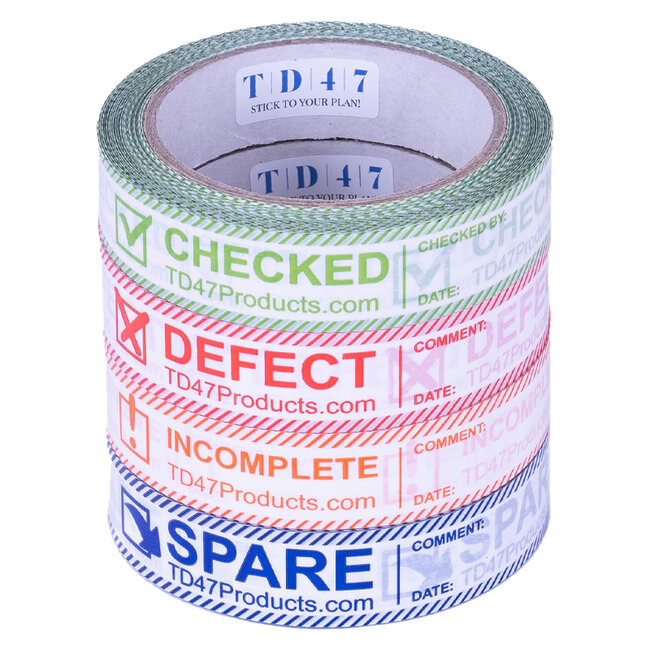 TD47 Control Tape 25mm x 66m Incomplete (10pcs) + Dispenser