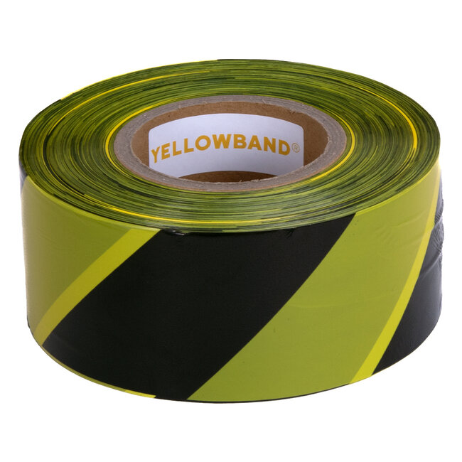 Yellowband Afzetlint Geel/Zwart 70mm x 500m