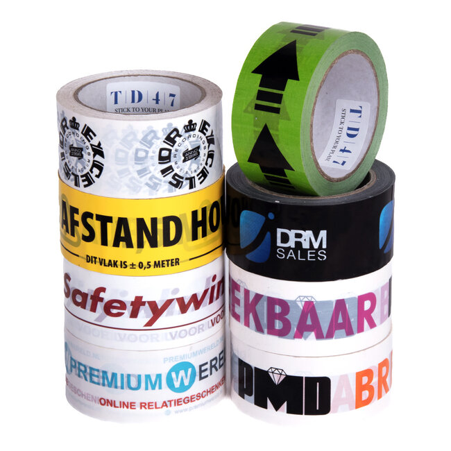 TD47 Ruban d'emballage imprimé PVC 50 mm x 66 m