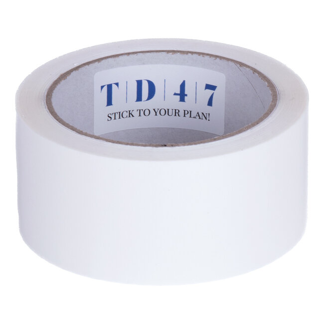 TD47 Verpackungsband PP geringes Rauschen 50mm x 66m Weiss (36 Rollen)