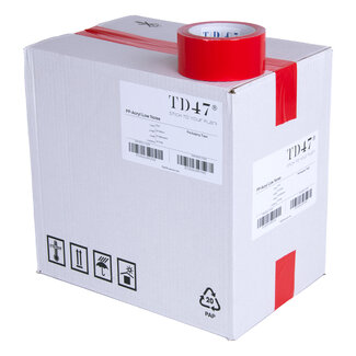 TD47 Products® TD47 Packaging tape PP low noise 50mm x 66m Red (36 Rolls)