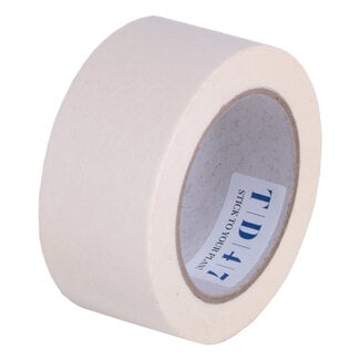 TD47 Products® TD47 Papier de ruban d'emballage 50mm x 50m Blanc