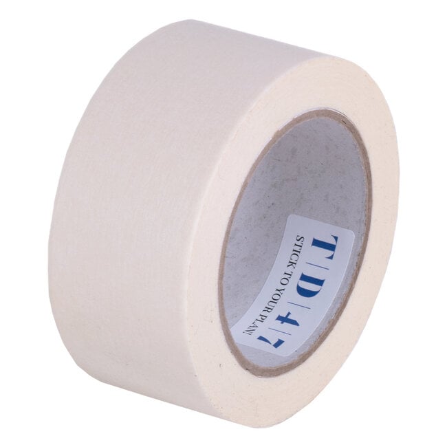 TD47 Papier de ruban d'emballage 50mm x 50m Blanc