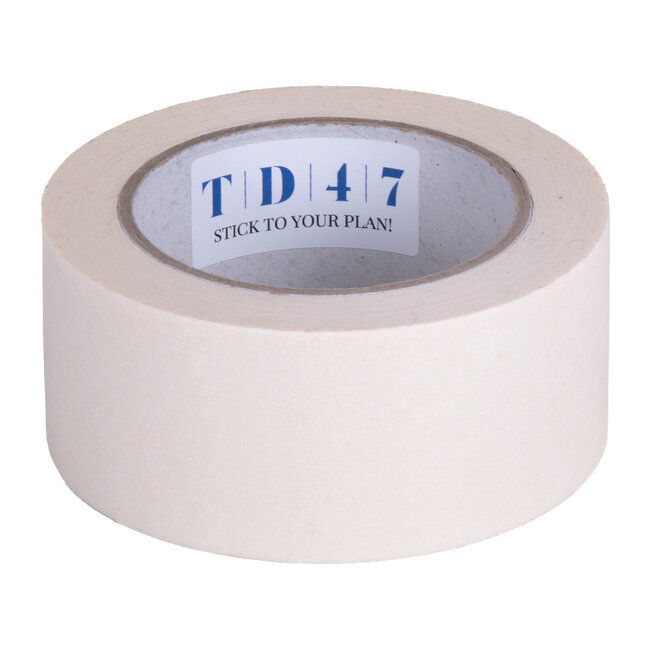TD47 Papier de ruban d'emballage 50mm x 50m Blanc