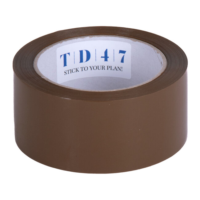 TD47 Ruban d'emballage PP à faible bruit Premium 48mm x 66m Marron (36 rôles)