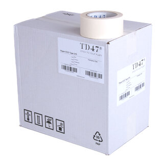TD47 Products® TD47 Verpakkingstape Papier 50mm x 50m Wit (Doos 36 rollen)