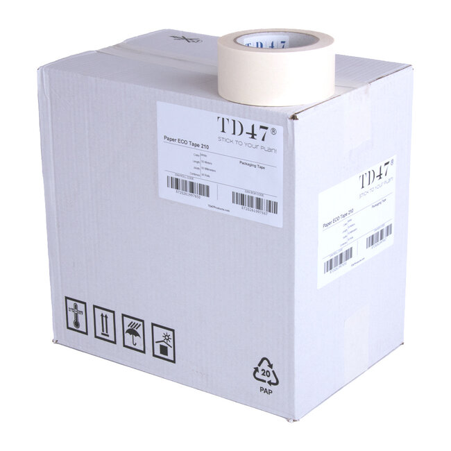 TD47 Papierverpackungen Band 50mm x 50m Weiss (36 Rollen)