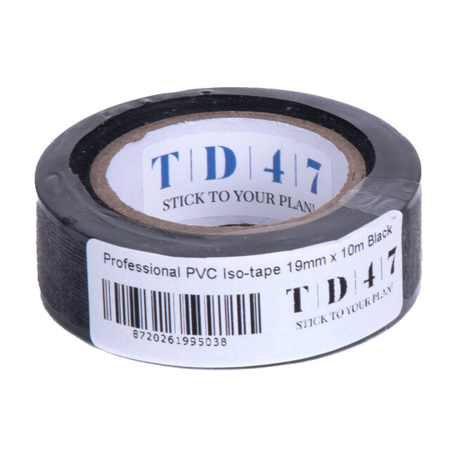 TD47 Professional PVC Insulating Tape 19mm x 10m Black