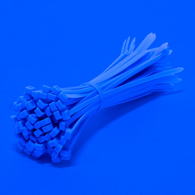 TD47 Attaches de câble 4.8 x 200 mm bleu fluo