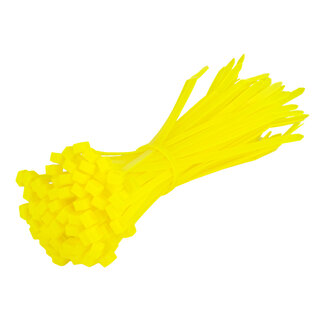 TD47 Products® TD47 Attaches de câble 4.8 x 200 mm jaune fluorescent