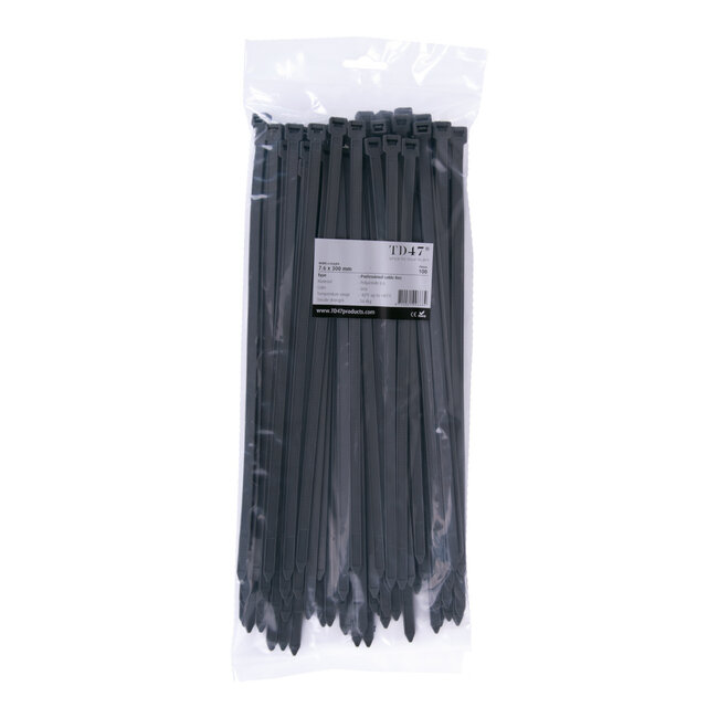 TD47 Kabelbinders 7.6 x 300mm Grijs
