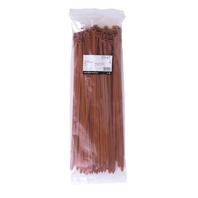 TD47 Cable ties 7.6 x 370 mm Brown