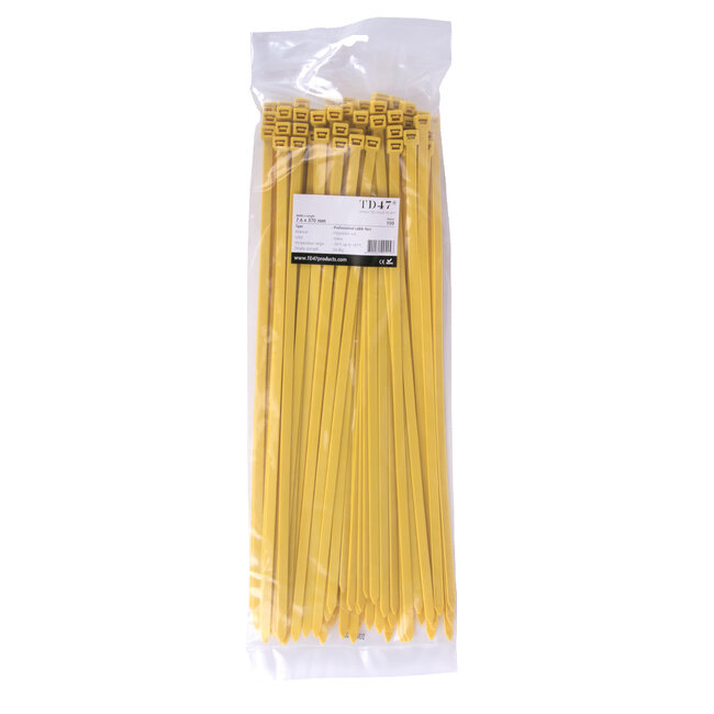 TD47 Cable ties 7.6 x 370 mm Yellow