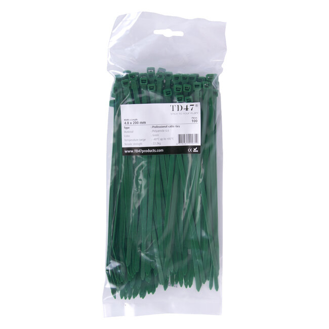 Cadre de câble TD47 4.8 x 200 mm Vert