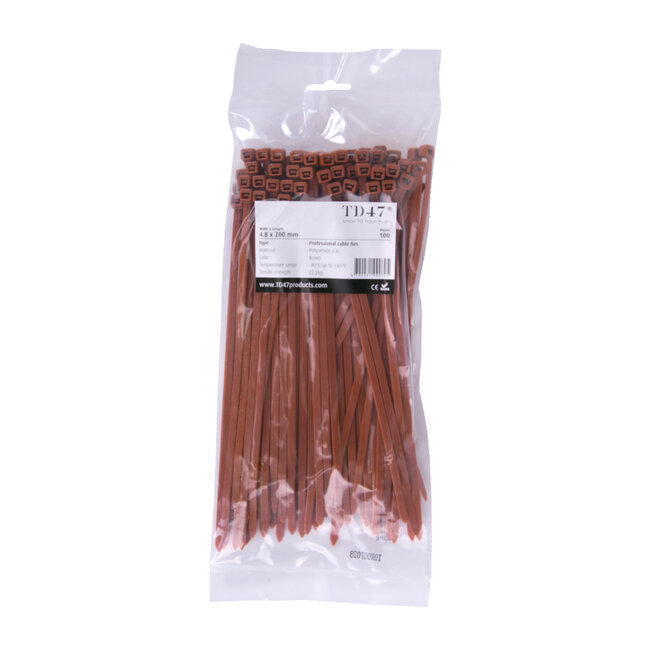 TD47 Câbles Cadre 4,8 x 200 mm Marron