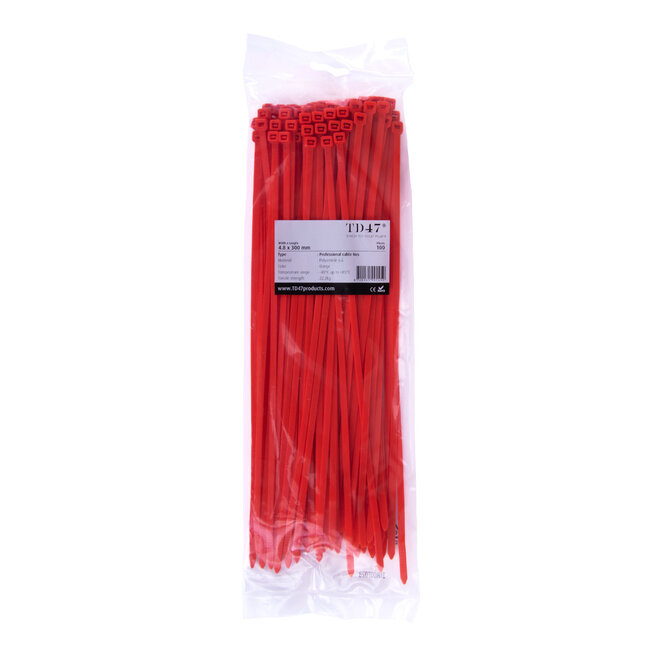 TD47 Cable ties 4.8 x 300 mm Orange