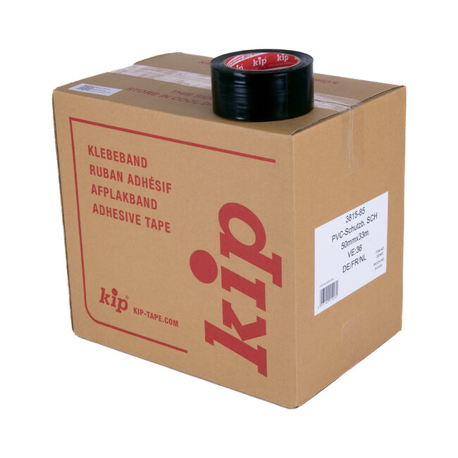 Kip 3815 Ruban PVC pour piste de danse 50mm x 33m Noir mat (Boîte de 36 rouleaux)