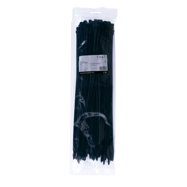 TD47 Cable ties 4.8 x 370 mm Black