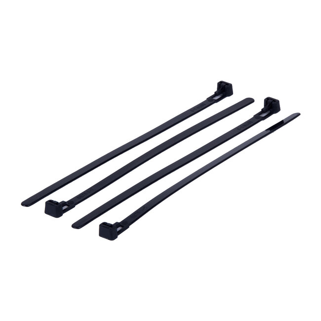 TD47 Reclosable cable ties 7.6 x 200 mm Black