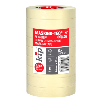 KIP® Kip 304 MASKING-TEC® Malerband Krepp 24mm x 50m (9 Stück)