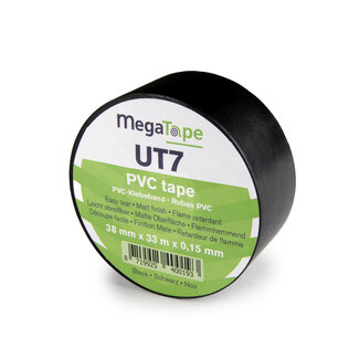 MegaTape MegaTape UT7 PVC Klebeband 38mm x 33m Schwarz