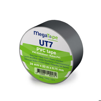 MegaTape MegaTape UT7 PVC Tape 38mm x 33m Gray