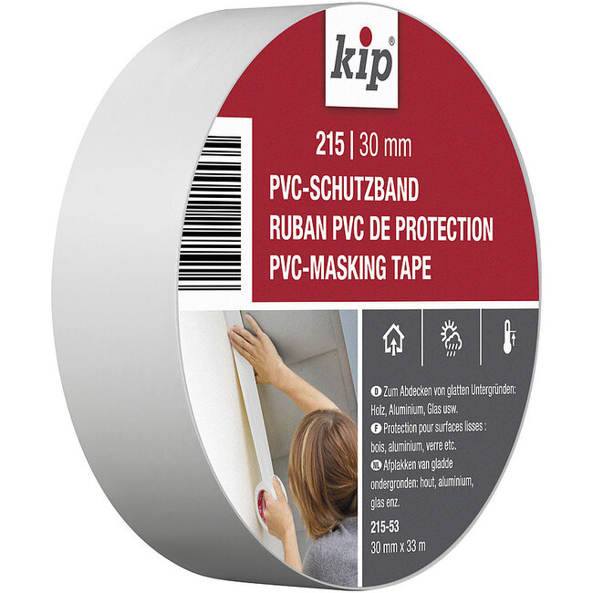 Kip 215 Ruban de masquage PVC 30mm x 33m Blanc