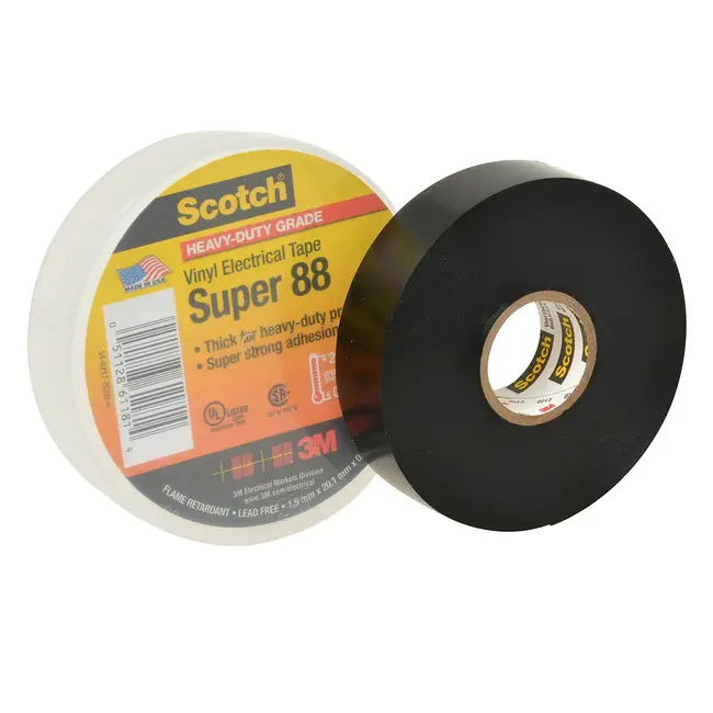 Scotch 3M  Super 88 Ruban Isolant Professionnel 19mm x 20m Noir