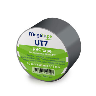MegaTape MegaTape UT7 PVC Tape 50mm x 33m Grey