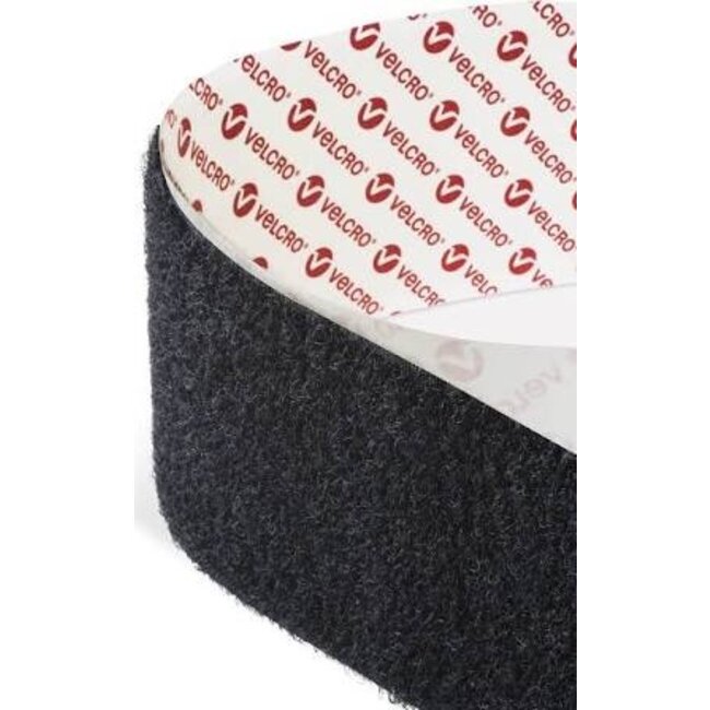 Velcro® PS14 Self-adhesive hook and loop tape roll 30mm x 25m Black - Hook