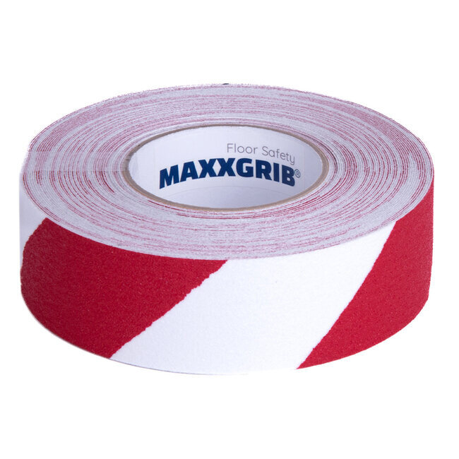 Maxxgrib Ruban antidérapant 50mm x 18.3m Rouge/Blanc