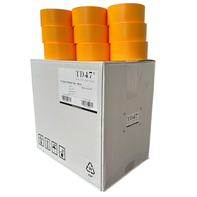 TD47 Pro Ruban de masquage doré 48mm x 50m (Boîte de 24 pièces)
