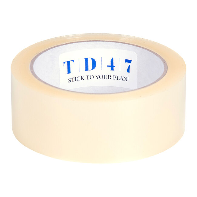 TD47 Verpakkingstape PP low noise 38mm x 66m Transparant