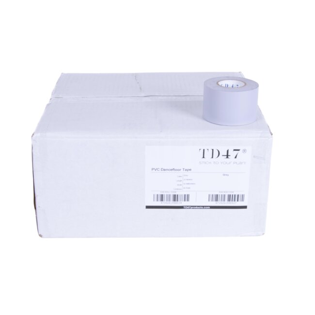 TD47 Dansvloer Tape 50mm x 25m Grijs (Doos 48 rollen)