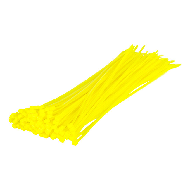TD47 Attaches de câble 7.6 x 370mm jaune fluorescent