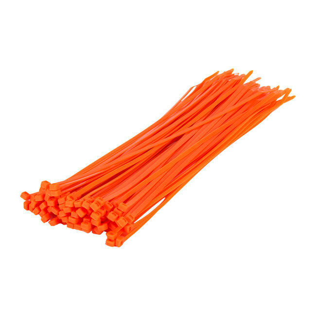 TD47 Attaches de câbles 7.6 x 370mm orange fluo