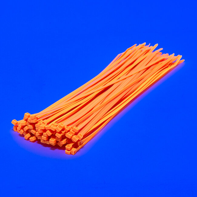 TD47 Attaches de câbles 7.6 x 370mm orange fluo
