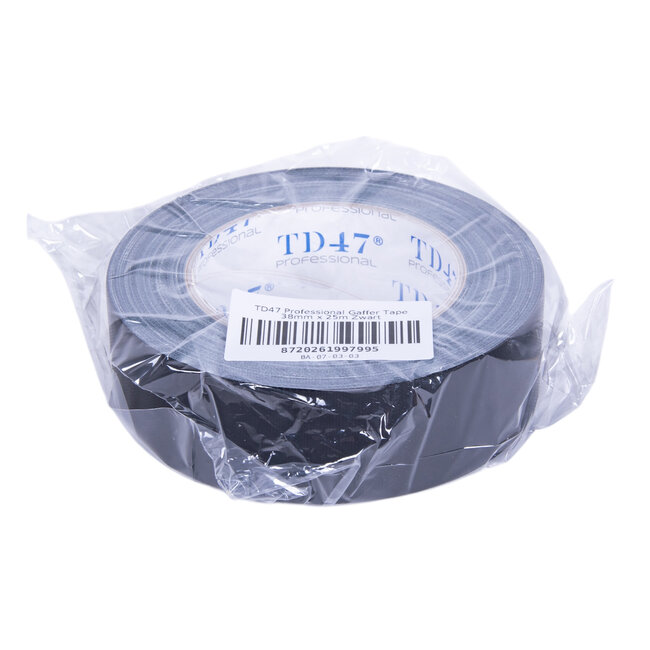 TD47 Professional Gaffa Tape 38mm x 25m Black