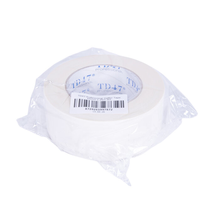 TD47 Professional Gaffa Tape 50mm x 25m Blanc