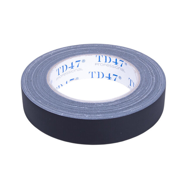 TD47 Professional Gaffa Tape 25mm x 25m Mattschwarz